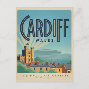 Klassiek Cardiff Castle, Wales cadeaus en souvenir Briefkaart