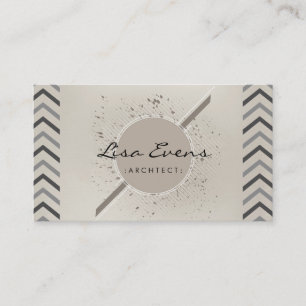 Klassiek Chevron Pattern Subtiel Visitekaartje
