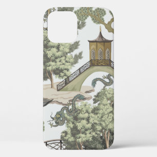 Klassiek Chinees landschaps naadloos patroon. Chin iPhone 12 Hoesje