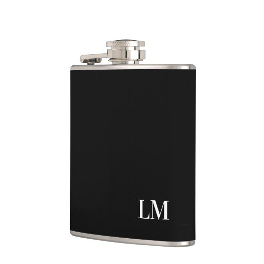 Klassiek Chique Elegant Trouwmonogram Heupfles (Links)