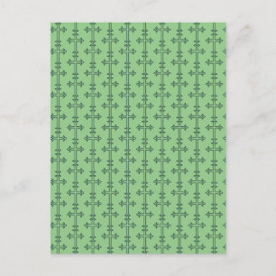 Klassiek Christelijk Kruis Minimalistische Kunst Briefkaart