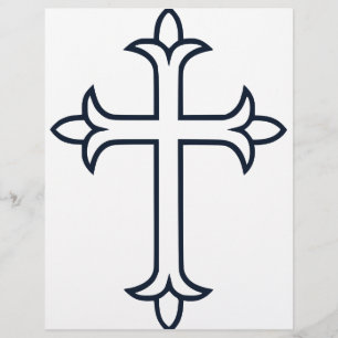 Klassiek Christelijk Kruis Minimalistische Kunst Flyer