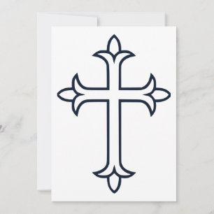 Klassiek Christelijk Kruis Minimalistische Kunst Kaart