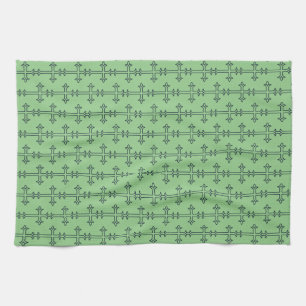 Klassiek Christelijk Kruis Minimalistische Kunst Theedoek