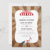 Klassiek circus thema verjaardagsfeestje kaart (Voorkant)