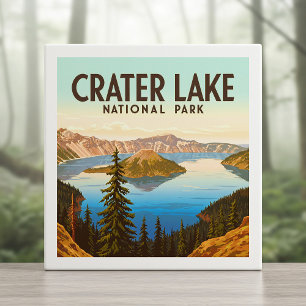 Klassiek Crater Lake National Park Tegeltje