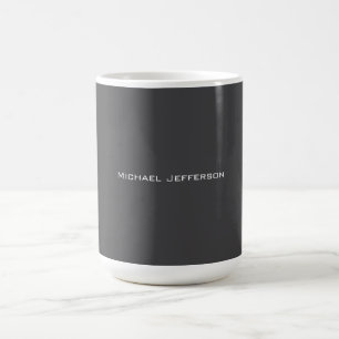 Klassiek Creatief Trendy Donkergrijs & Wit Koffiemok