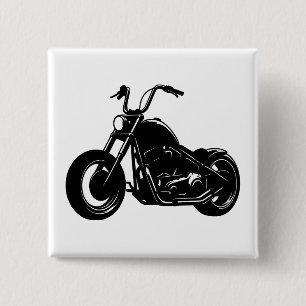 Klassiek Cruiser Motorfietsontwerp Vierkante Button 5,1 Cm