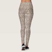 Klassiek damesbruin patroon leggings (Achterkant)