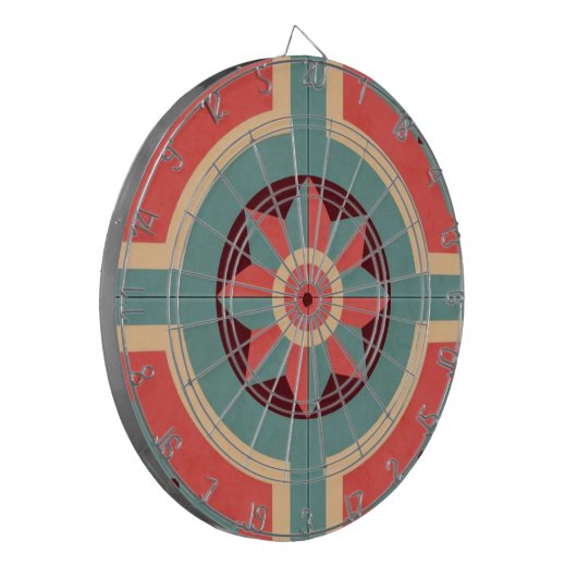 Klassiek Dartboard met maatwerk Dartbord (Voorkant Links)
