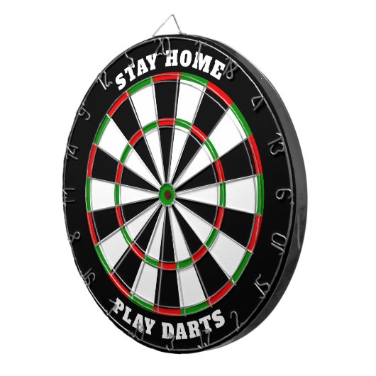 Klassiek dartbord met aangepaste tekst (Voorkant Rechts)