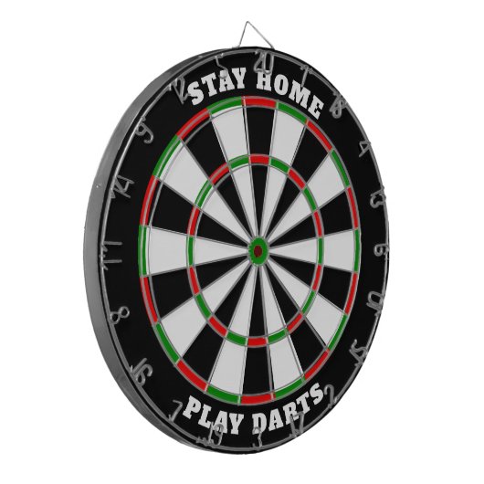 Klassiek dartbord met aangepaste tekst (Voorkant Links)