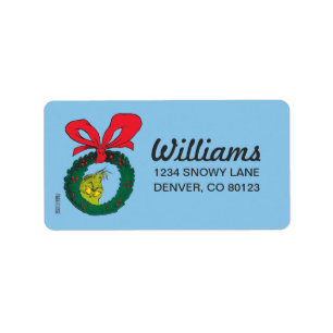 Klassiek de Grinch Kerstmis Etiket