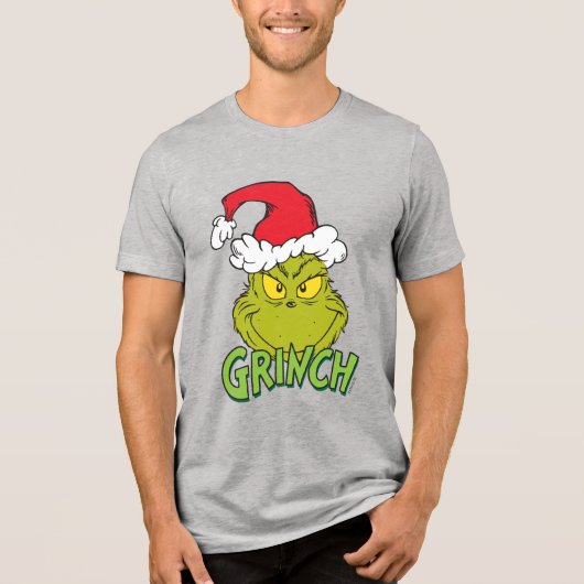 Klassiek de Grinch | Naughty of Nice Tri-Blend Shirt (Voorkant)