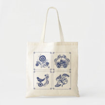 Klassiek Delfts Blauw Delft Tegel Bloem- en Vogelo