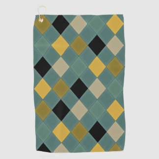Klassiek diamantpatroon golfhanddoek