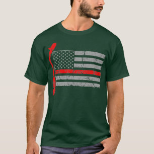 Klassiek DJ Platenspeler Deejay Amerikaanse vlag T-shirt