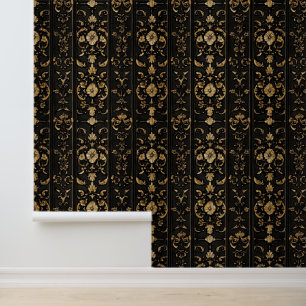 Klassiek donker elegant patroon behang