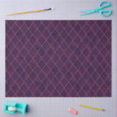 Klassiek donker Paars Velvet Argyle Pattern Luxury Tissuepapier (Craft)