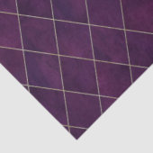 Klassiek donker Paars Velvet Argyle Pattern Luxury Tissuepapier (Detail)