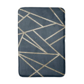 Klassiek donkerblauw goud #1 badmat (Voorkant Verticaal)