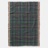Klassiek donkerblauw rood groen ruitpatroon deken (Voorkant Verticaal)
