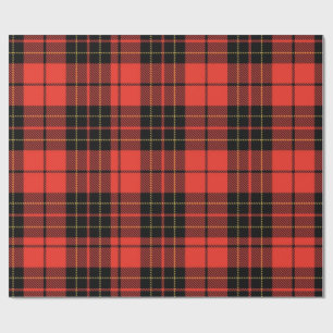 Klassiek donkerrood tartan inpakpapier