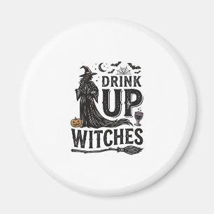 Klassiek Drink Op Heksen Halloween Shirt Ontwerp_1 Magneet