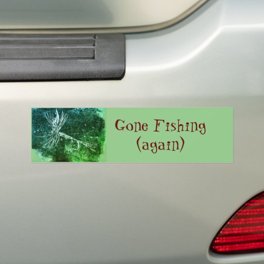 Klassiek droge-vliegpatroon voor forel- en baardvi bumpersticker (Op auto)