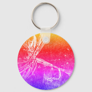 Klassiek droge-vliegpatroon voor forel- en baardvi sleutelhanger