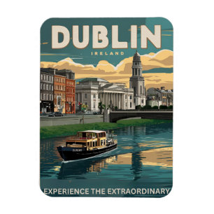 Klassiek Dublin stad, Ierland republiek reis gesch Magneet
