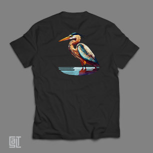 Klassiek Edele Blauwe Reiger Portret Buitenstemmi T-shirt