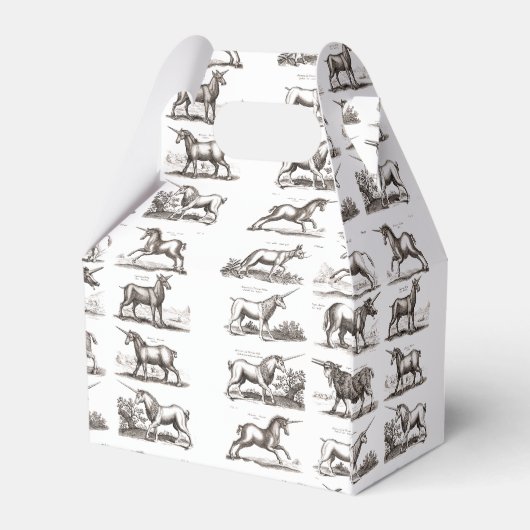 Klassiek Eenhoorn Antiek Mythisch Magisch Wezen Bedankdoosjes (Achterkant)