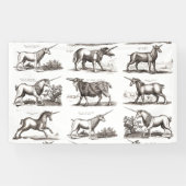 Klassiek Eenhoorn Antiek Mythisch Magisch Wezen Spandoek (Horizontaal)