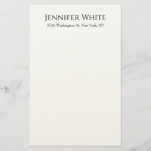 Klassiek Eenvoudig Elegant Zwart & Wit Minimalisti Briefpapier