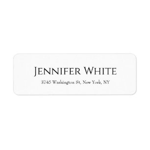 Klassiek Eenvoudig Elegant Zwart & Wit Minimalisti Etiket