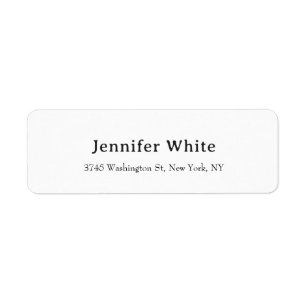 Klassiek Eenvoudig Elegant Zwart & Wit Minimalisti Etiket