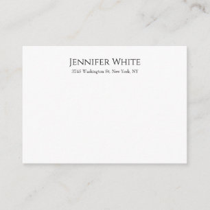 Klassiek Eenvoudig Elegant Zwart & Wit Minimalisti Informatiekaartje