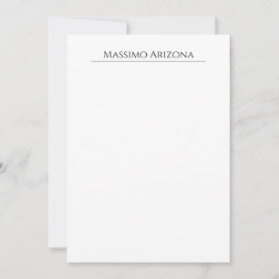 Klassiek Eenvoudig Elegant Zwart & Wit Minimalisti Notitiekaartje