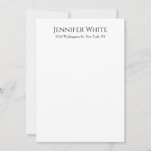 Klassiek Eenvoudig Elegant Zwart & Wit Minimalisti Notitiekaartje