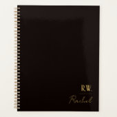 Klassiek eenvoudig monogram planner (Voorkant)