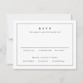 Klassiek Eenvoudig Schoon Elegant Huwelijk Kaart (Voorkant)