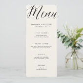 Klassiek Eenvoudig script Geometric Greek Key Wedd Menu (Staand voorkant)