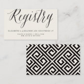 Klassiek Eenvoudig script Modern Chic Wedding Regi Informatiekaartje (Voorkant / Achterkant)