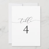 Klassiek Elegaant Kalligrafie Schrift Tafelnummer (Voorkant)