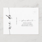Klassiek Elegance Wedding RSVP Briefkaart (Achterkant)