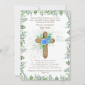 Klassiek Elegant BAPTISM nodigt Blue Chrysanthamum (Voorkant)