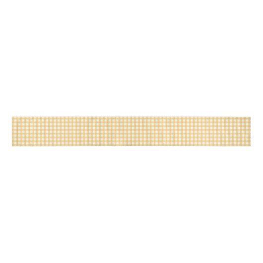 Klassiek elegant geel Gingham patroon Grosgrain Lint (Voorkant)