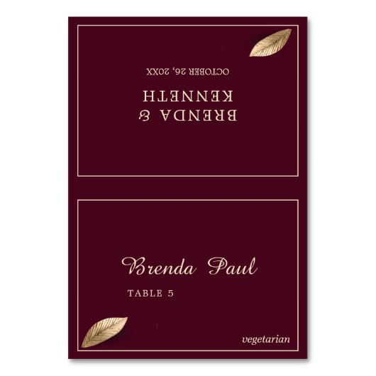 Klassiek & Elegant I Bulga Rose I Menu Plaatjes Kaart (Voorkant)