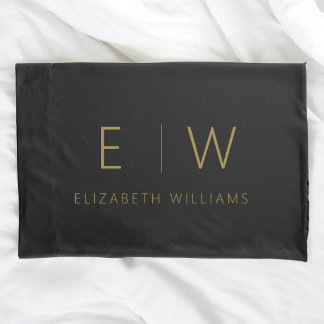 Klassiek Elegant Modern Minimalistisch Zwart Goud Kussensloop